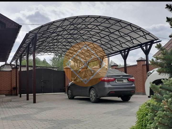 навес для машины из поликарбоната